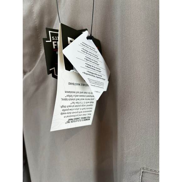 5.11 Women’s sz 12 Uniform Pants Flex-Tac Straight Fit Tan UNHEMMED Wool Bld NEW - Picture 7 of 15